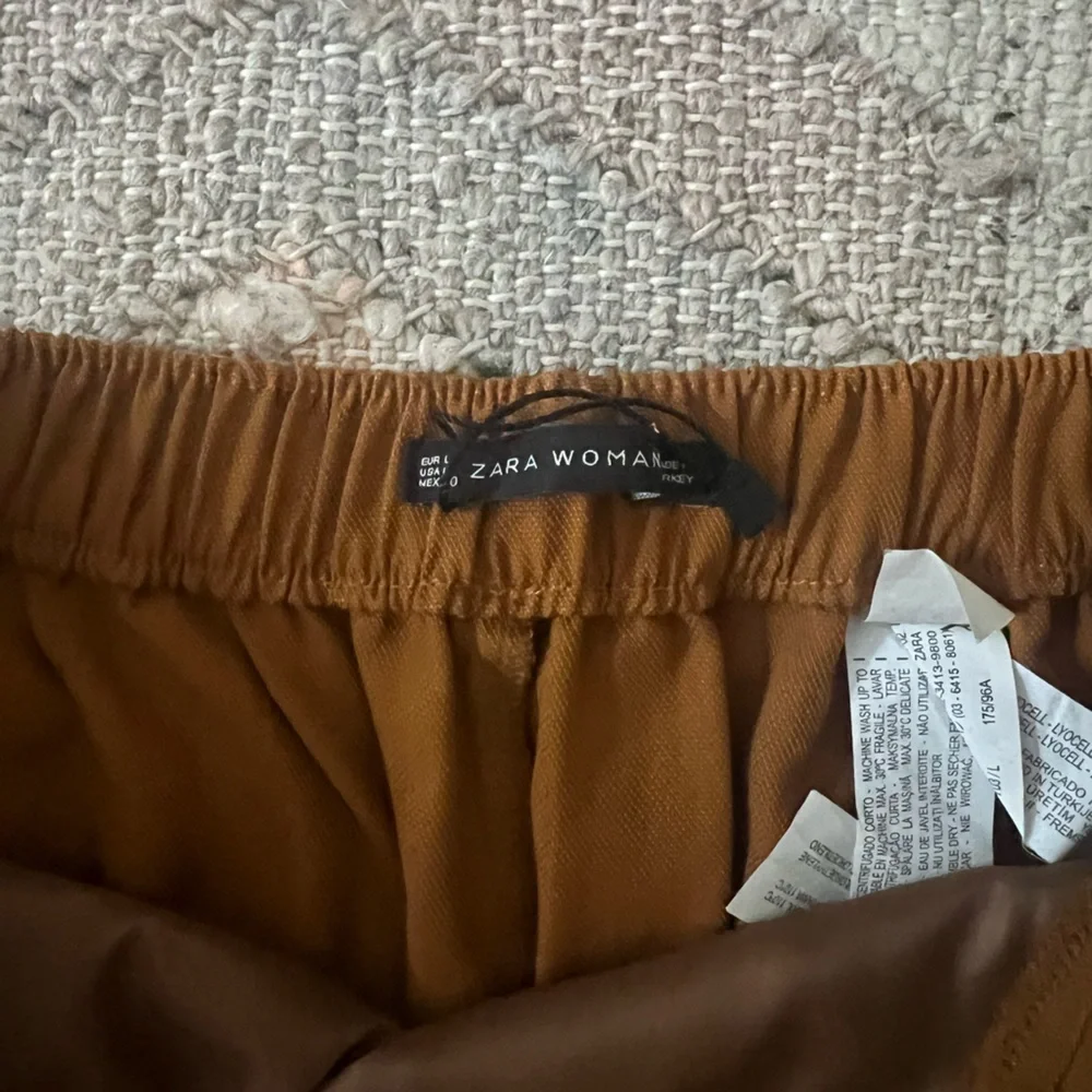 Zara Caramel Brown Tapered Trousers